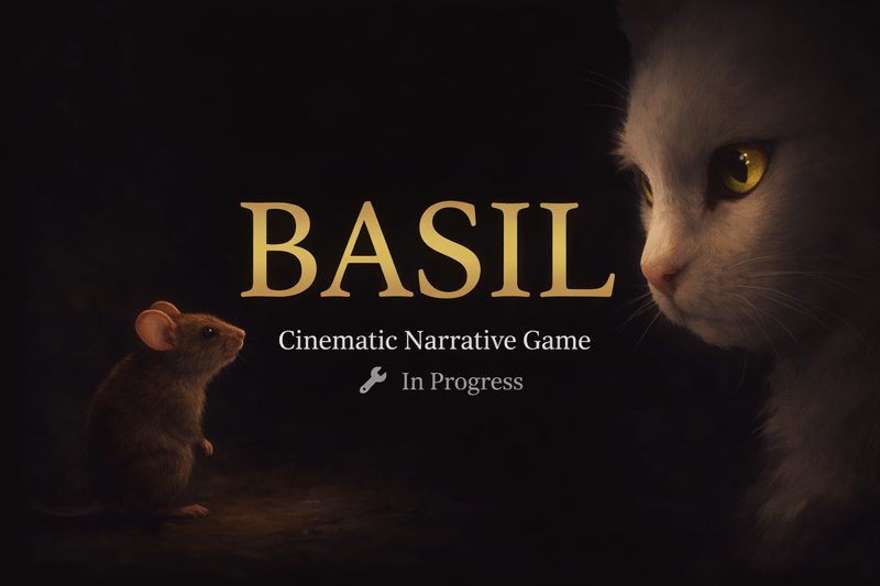 BASIL — a short cinematic narrative game built in Unity HDRP about a mouse searching for his sister