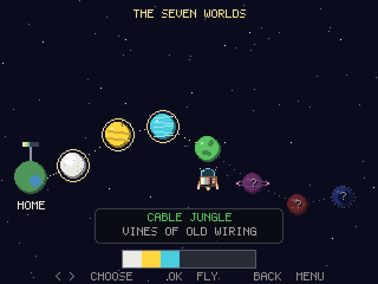 The star map of the Seven Worlds